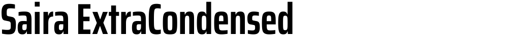Saira ExtraCondensed