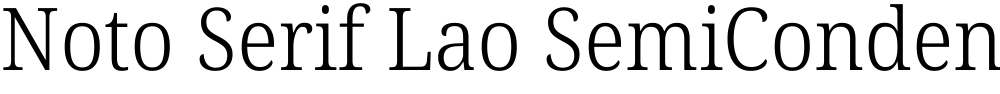 Noto Serif Lao SemiCondensed Light