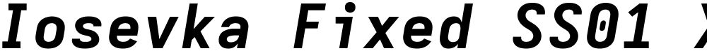 Iosevka Fixed SS01 XBdEx