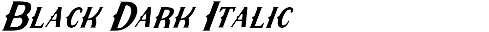 Black Dark Italic