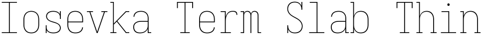 Iosevka Term Slab Thin