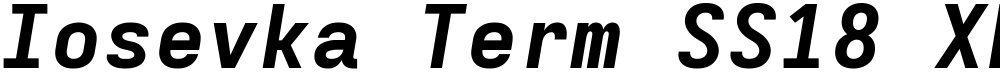 Iosevka Term SS18 XBdExObl