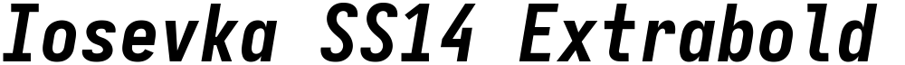 Iosevka SS14 Extrabold