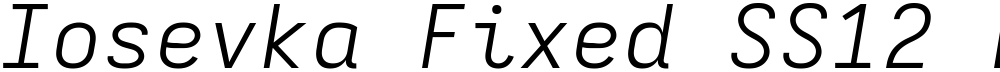 Iosevka Fixed SS12 LtEx