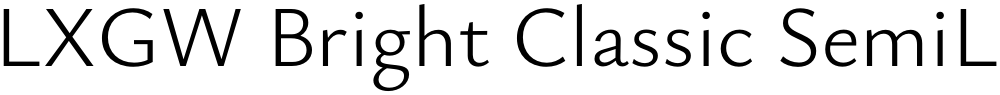 LXGW Bright Classic SemiLight