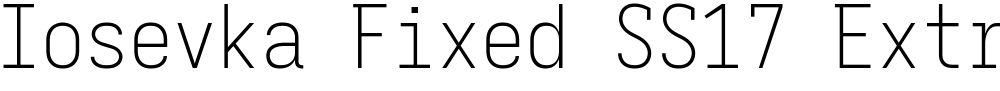 Iosevka Fixed SS17 Extralight