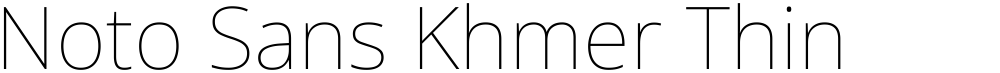 Noto Sans Khmer Thin