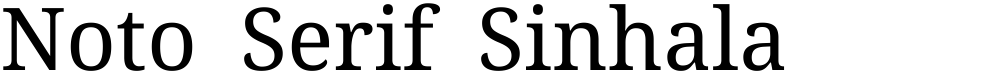 Noto Serif Sinhala