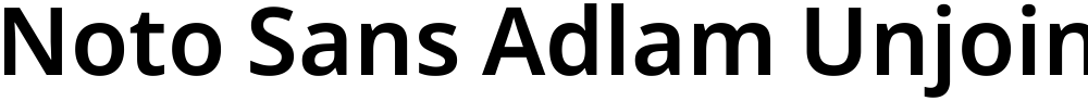 Noto Sans Adlam Unjoined SemiBold