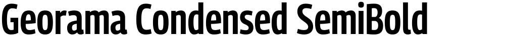 Georama Condensed SemiBold