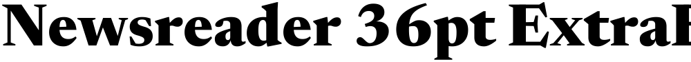 Newsreader 36pt ExtraBold