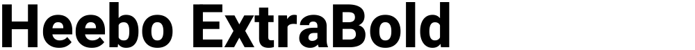 Heebo ExtraBold