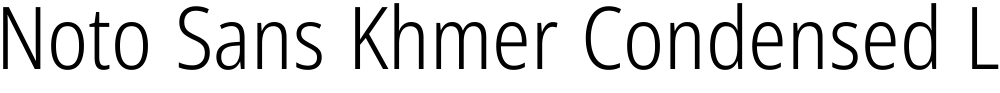Noto Sans Khmer Condensed Light