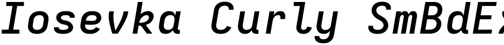 Iosevka Curly SmBdEx