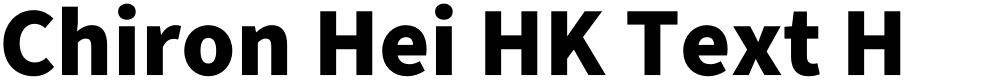 Chiron Hei HK Text H