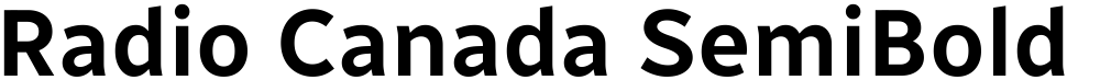 Radio Canada SemiBold