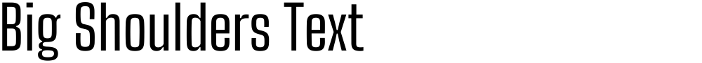 Big Shoulders Text