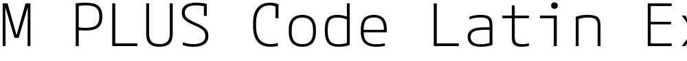 M PLUS Code Latin Expanded Light