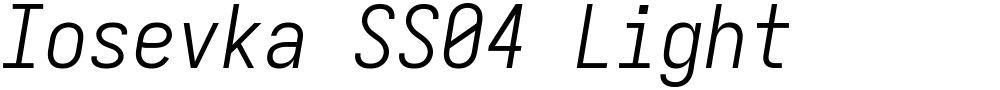 Iosevka SS04 Light