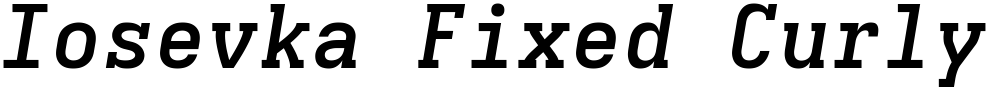 Iosevka Fixed Curly Slab SmBdExObl