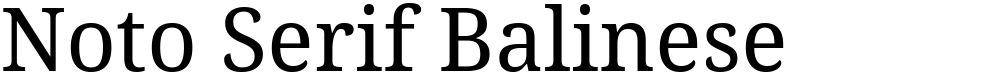 Noto Serif Balinese