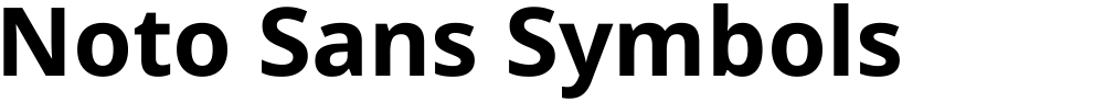 Noto Sans Symbols