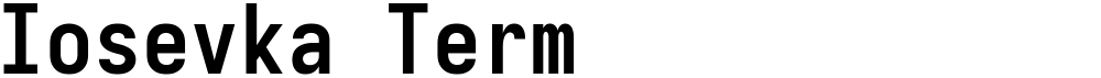 Iosevka Term