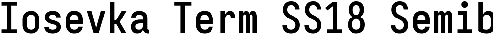 Iosevka Term SS18 Semibold