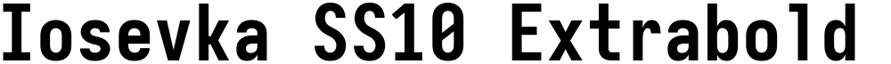 Iosevka SS10 Extrabold