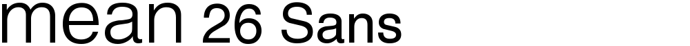 MEAN 26 Sans