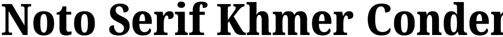Noto Serif Khmer Condensed ExtraBold