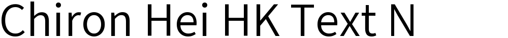 Chiron Hei HK Text N