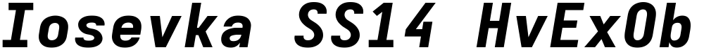 Iosevka SS14 HvExObl