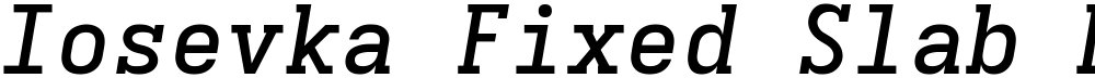Iosevka Fixed Slab MdExObl