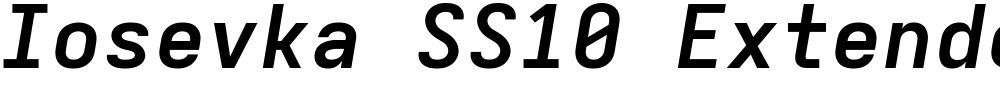 Iosevka SS10 Extended Oblique