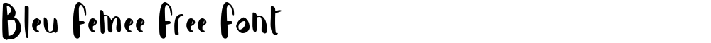 Bleu Femee Free Font