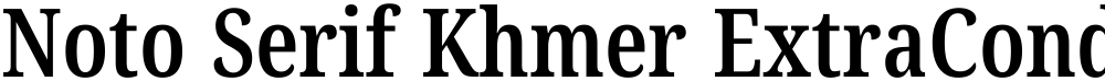 Noto Serif Khmer ExtraCondensed SemiBold