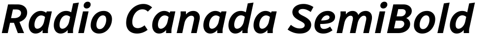 Radio Canada SemiBold