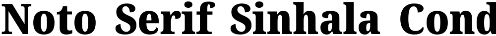 Noto Serif Sinhala Condensed Black