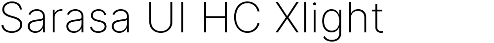 Sarasa UI HC Xlight