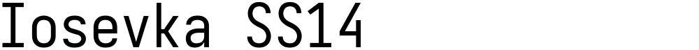 Iosevka SS14