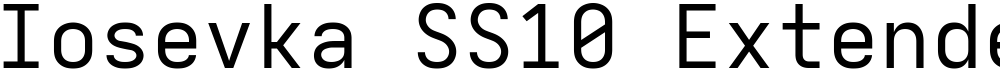 Iosevka SS10 Extended