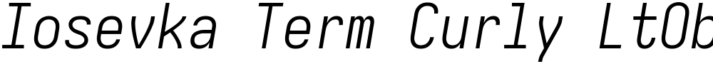 Iosevka Term Curly LtObl
