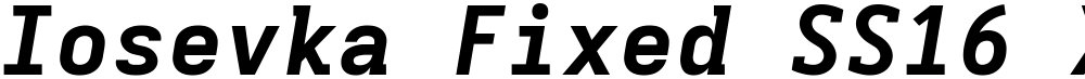 Iosevka Fixed SS16 XBdExObl