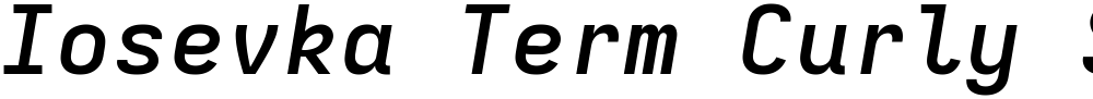Iosevka Term Curly SmBdEx