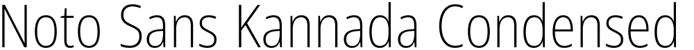 Noto Sans Kannada Condensed ExtraLight