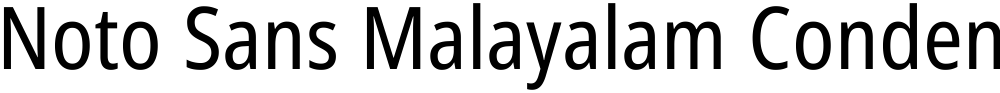 Noto Sans Malayalam Condensed