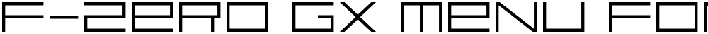 F-Zero GX Menu Font Thin