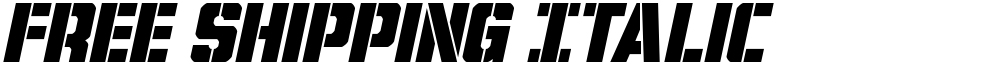 Free Shipping Italic
