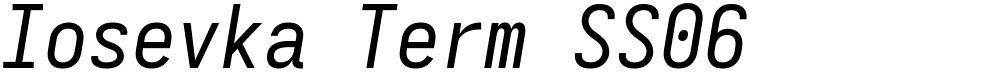 Iosevka Term SS06